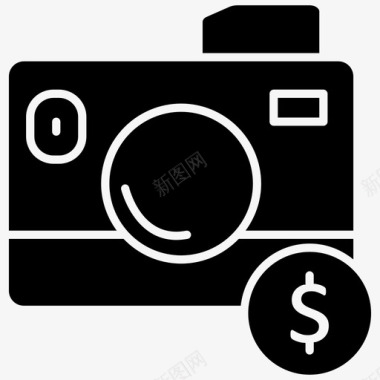 卖摄影相机美元图标