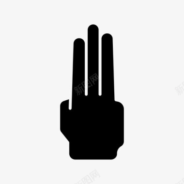 三指手势交互图标