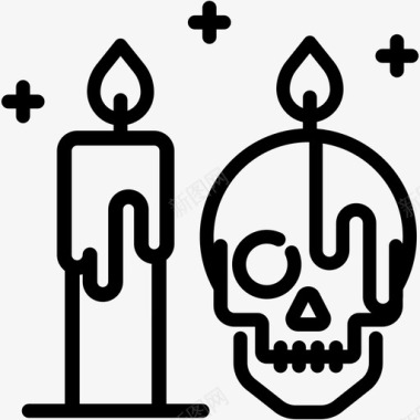蜡烛骨头死亡图标