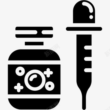 化学滴管生物化学实验室图标