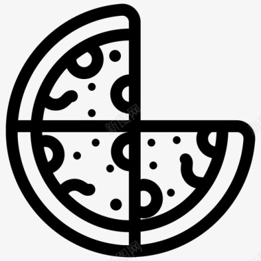 披萨烘焙面包图标