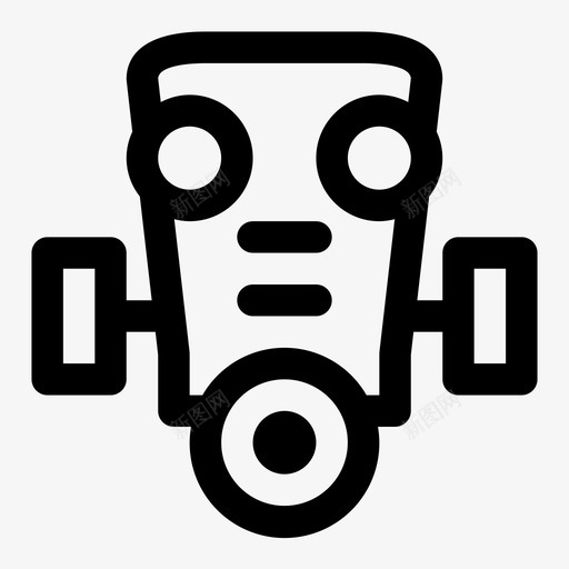 呼吸器空气面罩化学面罩svg_新图网 https://ixintu.com 面罩 呼吸器 空气 化学 防毒面具