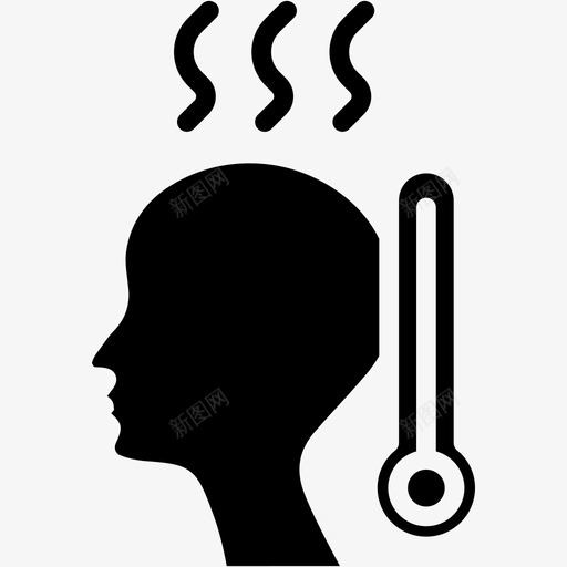 发热头痛健康svg_新图网 https://ixintu.com 发热 头痛 健康 医疗 体温计 医疗保健