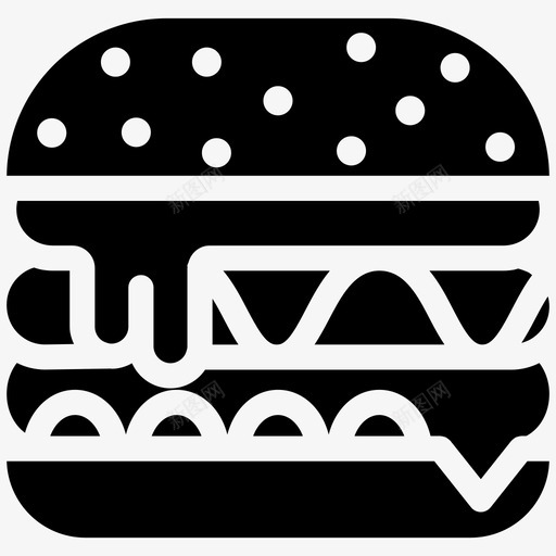 汉堡包面包快餐svg_新图网 https://ixintu.com 食品 汉堡包 面包 快餐 肉饼 街头 卡车 司机