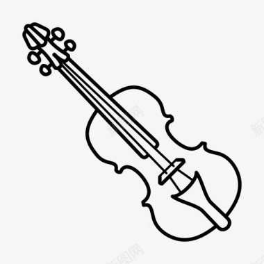 小提琴乐器弦乐器图标