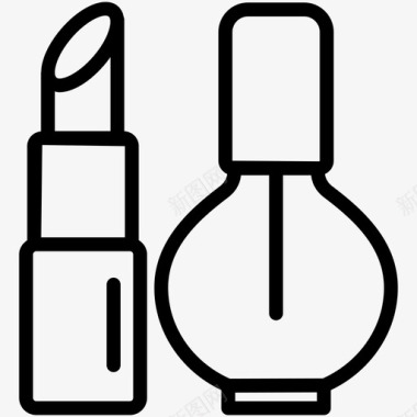指甲油美容瓶子图标