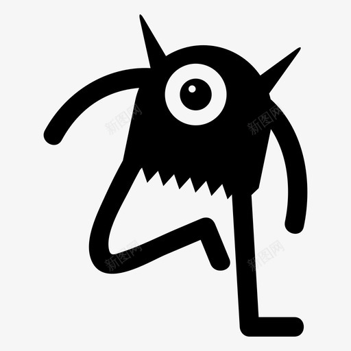 怪物卡通恶魔svg_新图网 https://ixintu.com 怪物 卡通 恶魔 魔鬼 万圣节 搞笑 固体