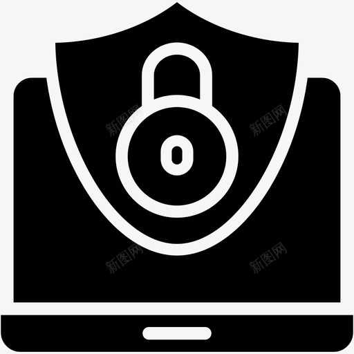屏蔽保护笔记本电脑锁svg_新图网 https://ixintu.com 屏蔽 保护 安全 笔记本 电脑 互联网