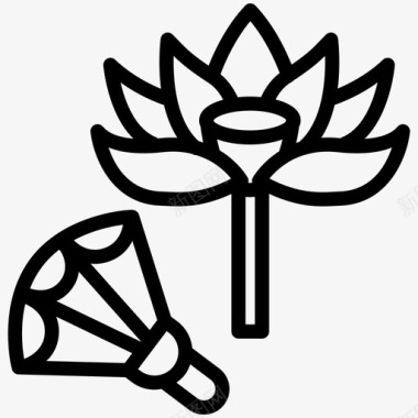 莲花埃及花卉图标