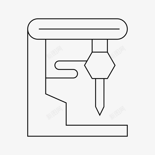 机床数控设备svg_新图网 https://ixintu.com 机床 数控设备 工厂 工厂制 制造 细线机