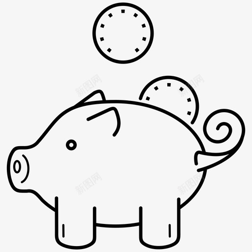 小猪银行硬币货币svg_新图网 https://ixintu.com 小猪 银行 硬币 货币 金融 有钱 省钱