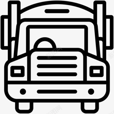 重型卡车旅行车辆图标