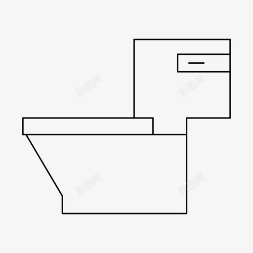 卫生间冲水器盥洗室svg_新图网 https://ixintu.com 卫生间 冲水 盥洗室 细线