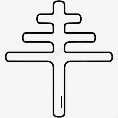 教皇十字架3十字架基督教图标