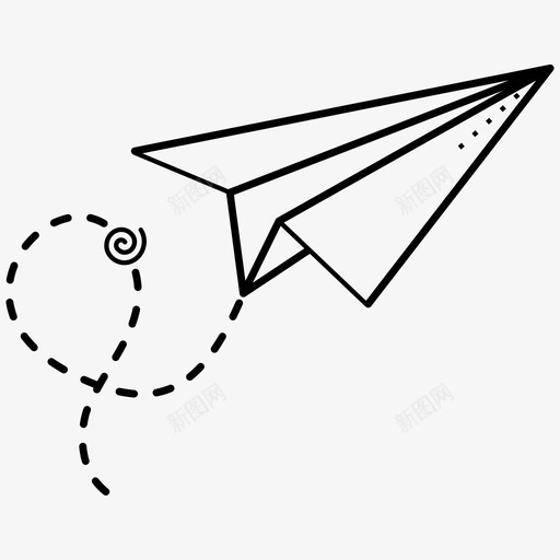 纸飞机涂鸦飞机自由svg_新图网 https://ixintu.com 飞机 涂鸦 自由 信息 路线 旅行