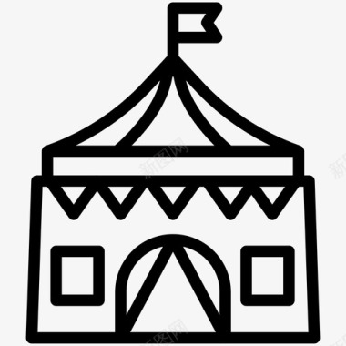 马戏团帐篷狂欢节娱乐图标