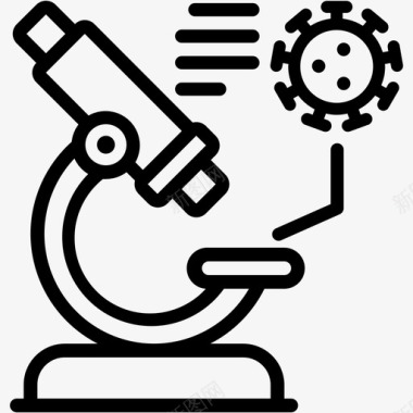 显微镜生物学冠状病毒图标