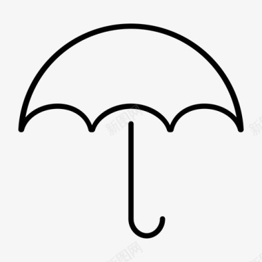 雨伞保险安全图标