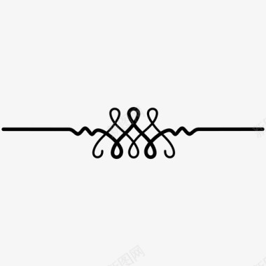 波希米亚分割线花丝装饰花丝分割线图标