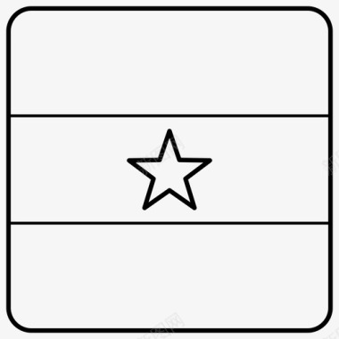 加纳国旗盾徽方旗图标