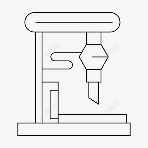 机床数控设备svg_新图网 https://ixintu.com 机床 数控设备 工厂 工厂制 制造 细线机