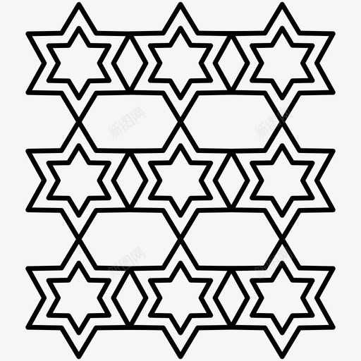 犹太星装饰装饰耶路撒冷svg_新图网 https://ixintu.com 装饰 犹太 耶路撒冷 主题