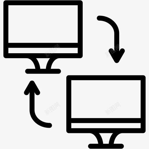 网络计算机设备svg_新图网 https://ixintu.com 网络计算机 设备 共享 计算机 硬件