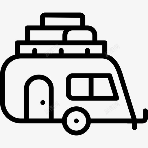 大篷车露营车交通工具svg_新图网 https://ixintu.com 大篷车 露营 交通工具 旅游 无尽 夏天