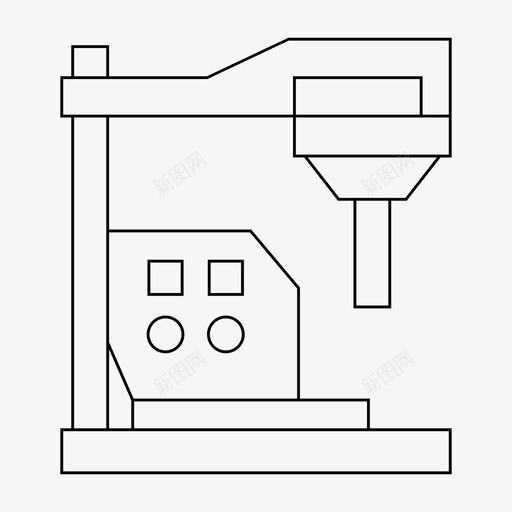 cnc设备工厂svg_新图网 https://ixintu.com 机器 设备 工厂 机器制 制造 制造机 细线