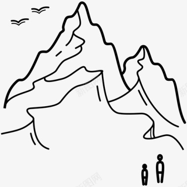 群山悬崖峭壁图标