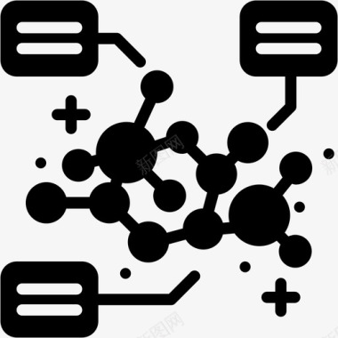 分子结构原子生物化学图标