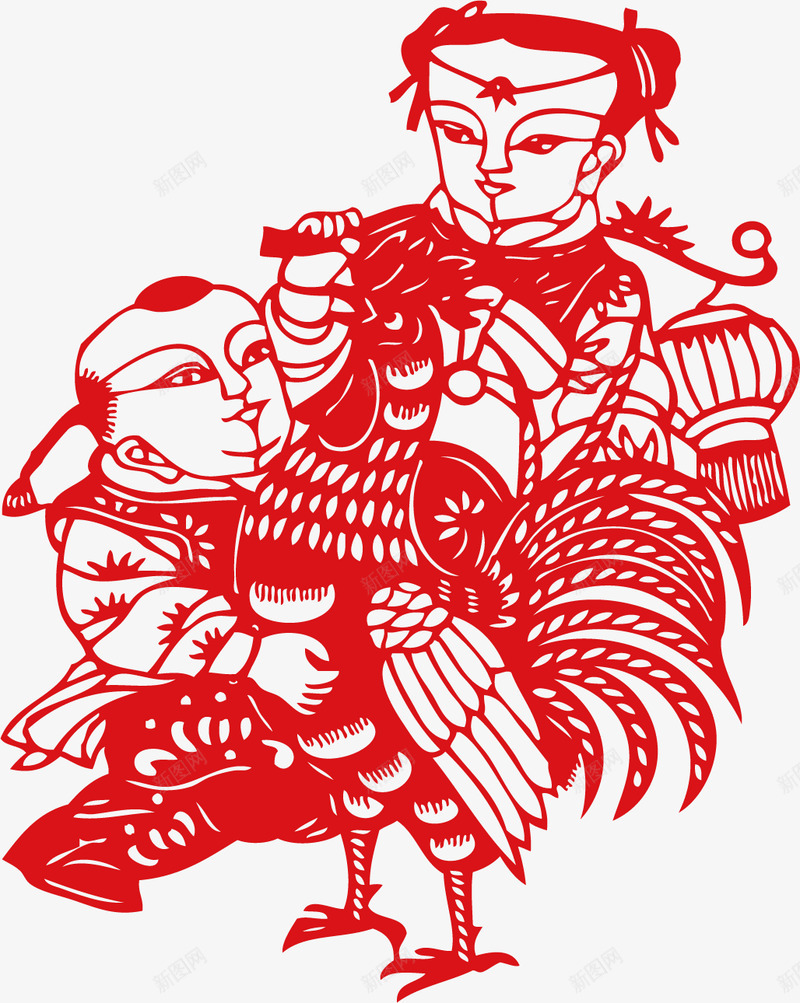 中国古典传统剪纸窗花png免抠素材_新图网 https://ixintu.com 中国 古典 传统 剪纸 窗花