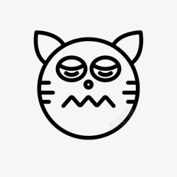 在打瞌睡的猫睡眠猫瞌睡高清图片