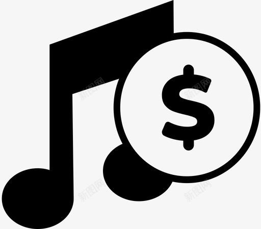 音乐版税购买版权svg_新图网 https://ixintu.com 音乐 音乐版 版税 购买 版权 金钱 费用 价格 经济