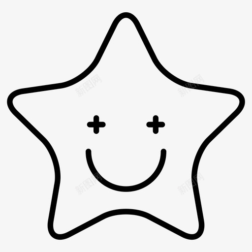 星星表情符号开心svg_新图网 https://ixintu.com 表情 符号 星星 开心 微笑
