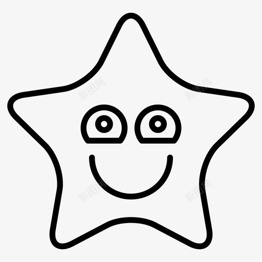 星星表情符号开心svg_新图网 https://ixintu.com 表情 符号 星星 开心 微笑