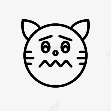 悲伤猫表情符号图标