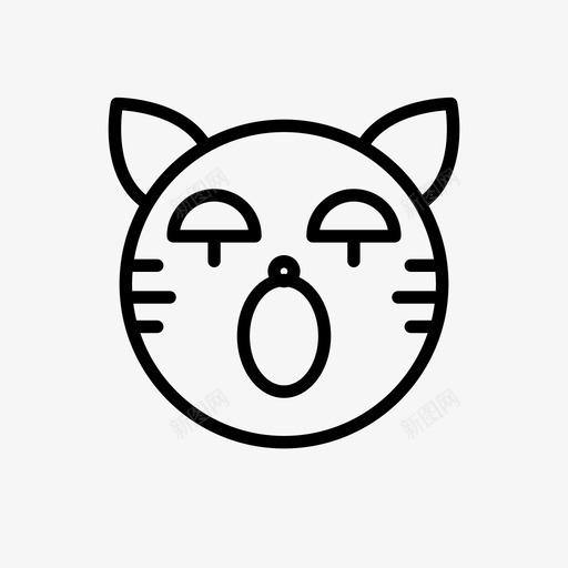 老虎动物猫svg_新图网 https://ixintu.com 老虎 动物 猫哭 表情