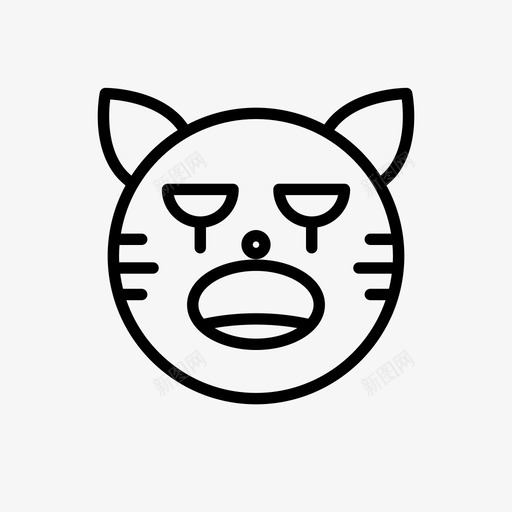 老虎猫哭svg_新图网 https://ixintu.com 老虎 表情 猫哭