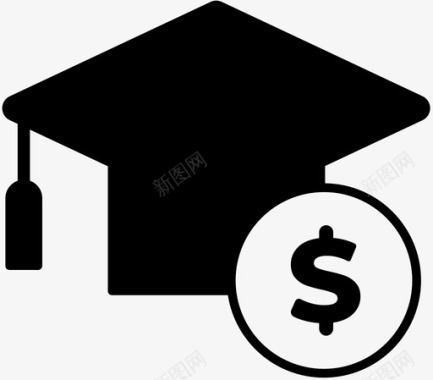 学费教育成本助学贷款图标