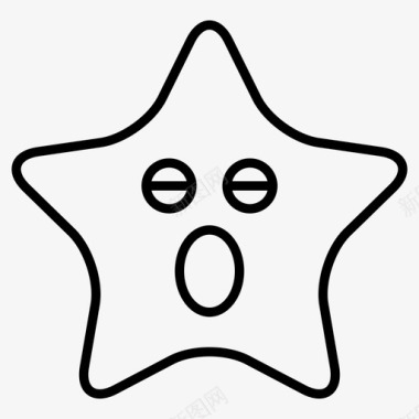 星星表情符号瞌睡图标