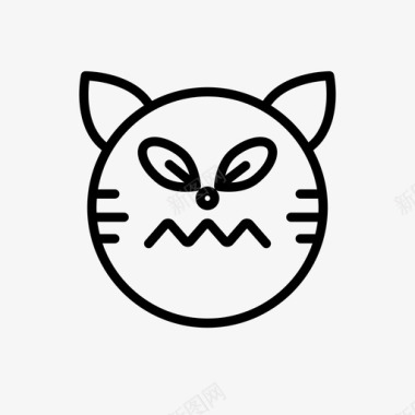 疯狂猫表情符号图标