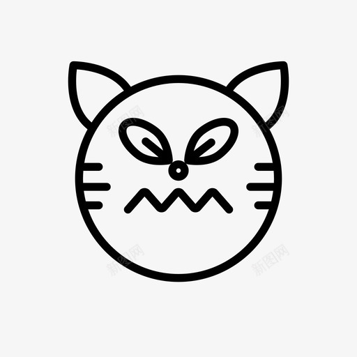 疯狂猫表情符号svg_新图网 https://ixintu.com 表情 符号 老虎 疯狂