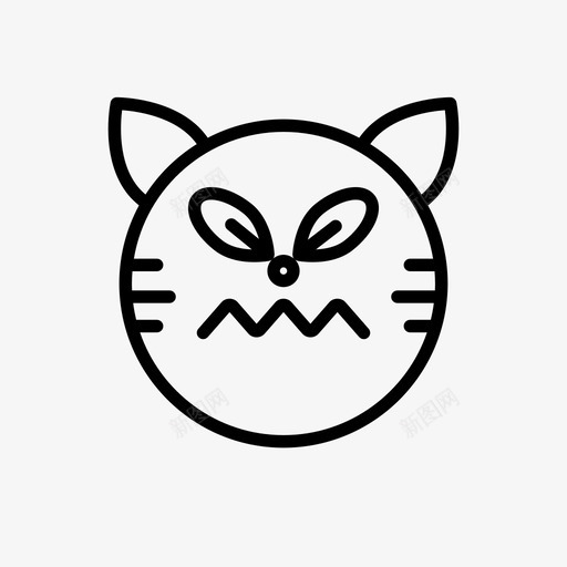 疯狂猫表情符号svg_新图网 https://ixintu.com 表情 符号 老虎 疯狂