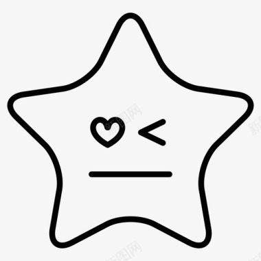 星星表情符号爱情图标