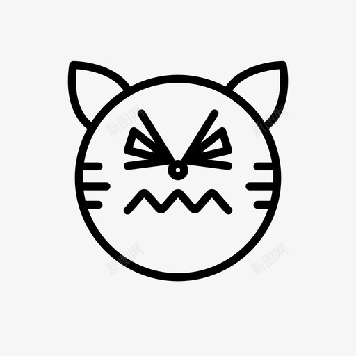 愤怒猫表情符号svg_新图网 https://ixintu.com 表情 符号 老虎 愤怒