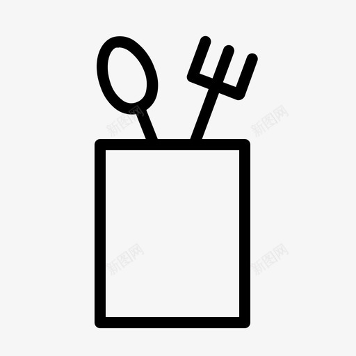 厨具厨房工具svg_新图网 https://ixintu.com 厨具 厨房 工具 线薄