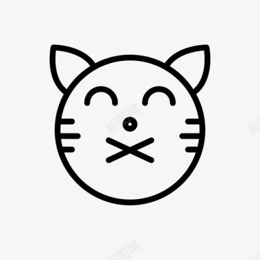猫可爱表情符号图标