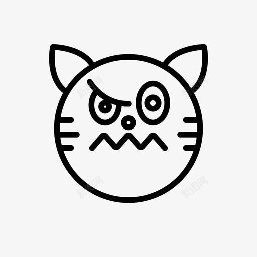 愤怒猫表情符号svg_新图网 https://ixintu.com 表情 符号 老虎 愤怒