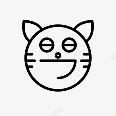 老虎猫困倦图标